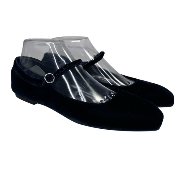 AEYDE Navy Uma Velvet Mary-Jane Ballerina Flats. Sz: EU39/US 8.0 - Picture 7 of 12